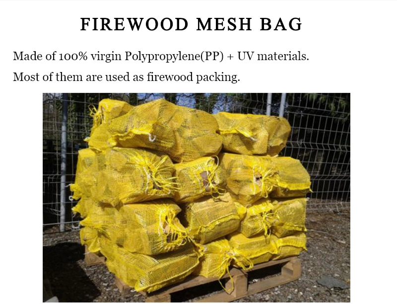 Yellow White 180kly 120kly PP Woven Ventilated FIBC Bulk Mesh Sack Bags for 40L, 60L, 80L, 1000L, 1500L Firewood Packaging