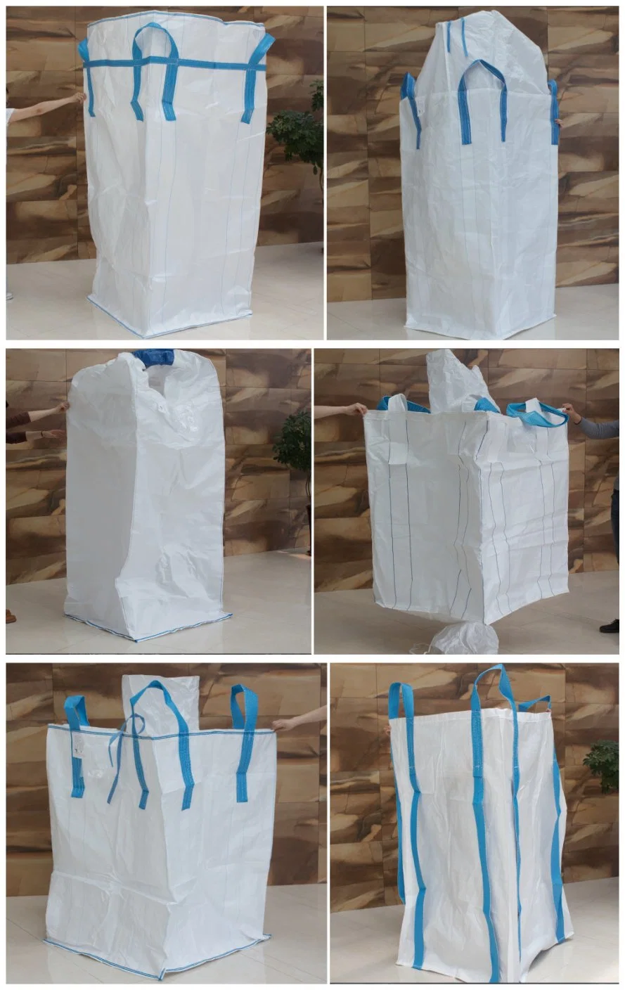 2 Ton Jumbo Bulk Big FIBC Bag for Powder Mineral Stones with Full Belt Safety